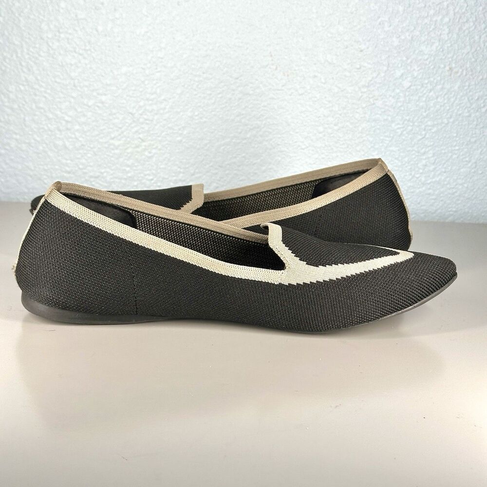 Birdies Women's Size 10 Black The Blackbird Flat Slip On Knit Loafer Shoes - Picture 6 of 12
